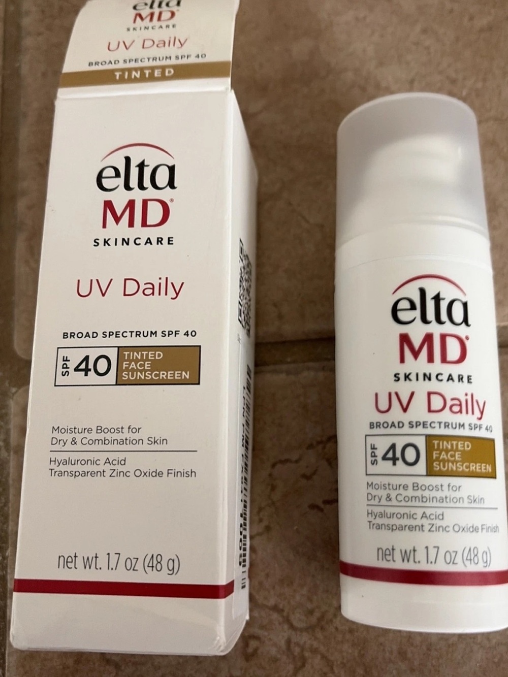EltaMD UV Daily Tinted Face Sunscreen - White and Gold Accents
